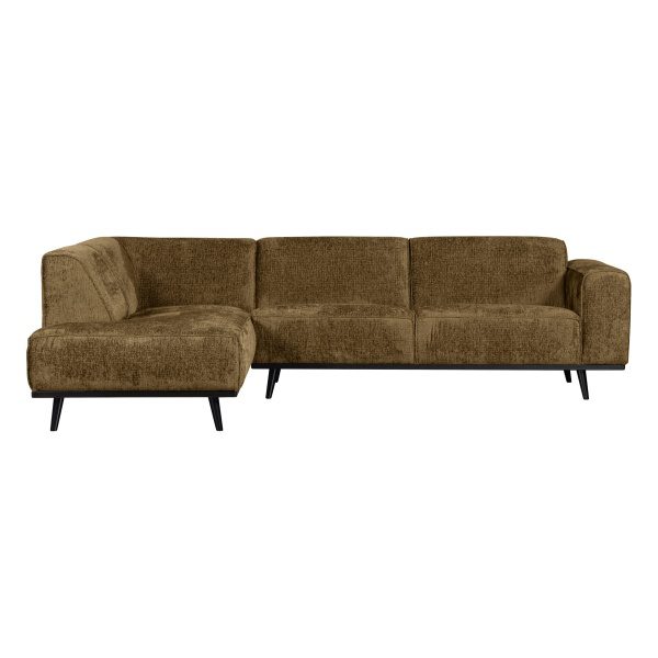 Statement Hoekbank Links Structure Velvet Brass