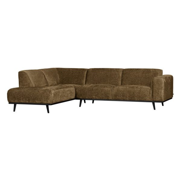 Statement Hoekbank Links Structure Velvet Brass