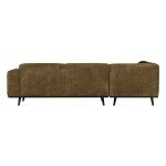 Statement Hoekbank Links Structure Velvet Brass