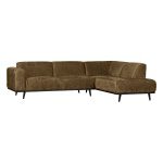Statement Hoekbank Rechts Structure Velvet Brass