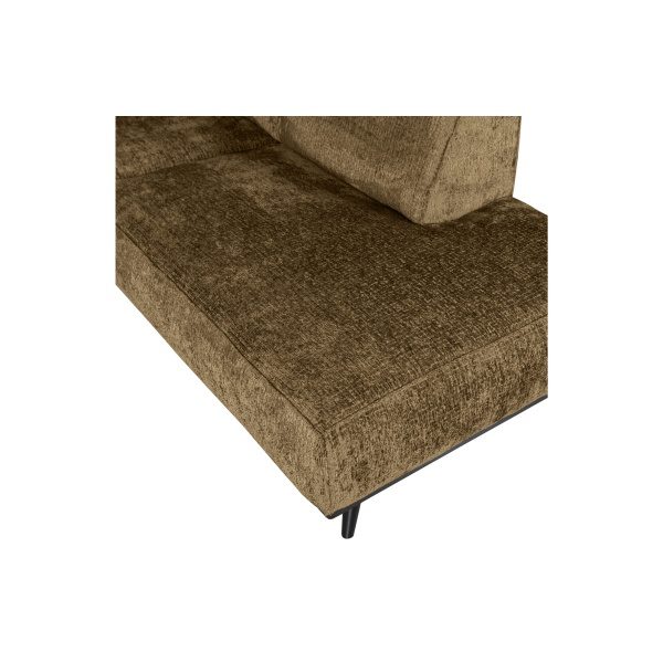Statement Hoekbank Rechts Structure Velvet Brass