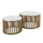 Salontafel set/2  sunset / Wit marmer