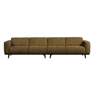 Statement Xl 4-zits Bank 372 Cm Structure Velvet Brass