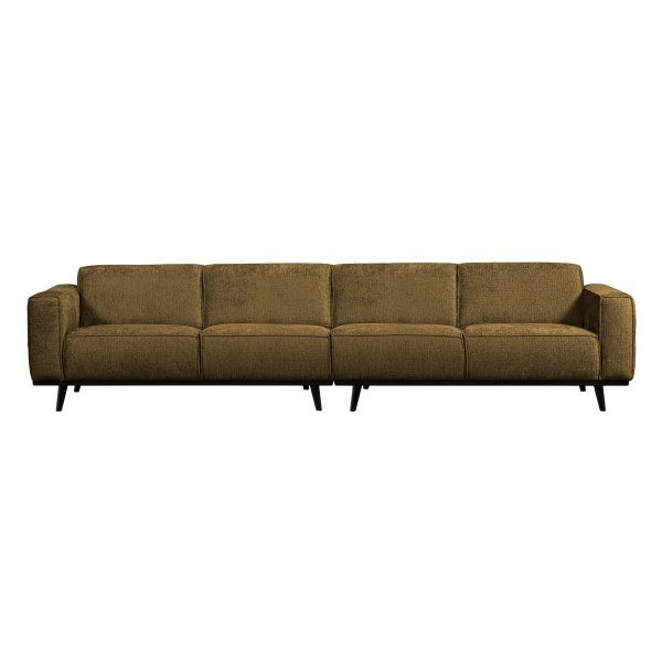 Statement Xl 4-zits Bank 372 Cm Structure Velvet Brass