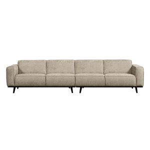 Statement Xl 4-zits Bank 372 Cm Structure Velvet Wheatfield