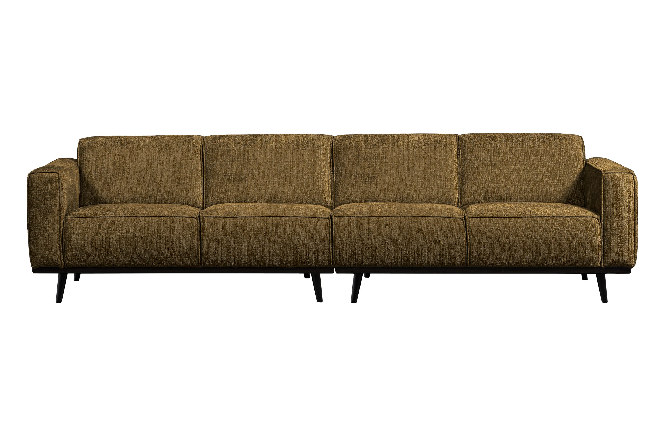 Statement 4-zits Bank 280 Cm Structure Velvet Brass