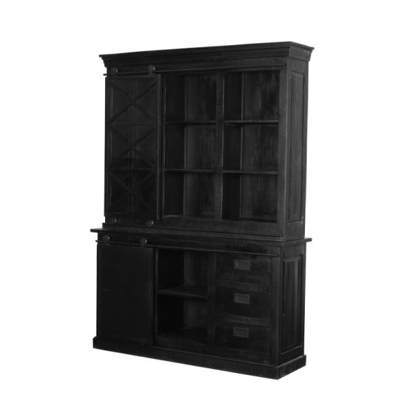 Vitrinekast Fresno Black 160 cm
