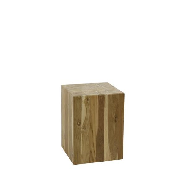 Bloemenzuil bole 45 cm / Massief gerecycled teakhout