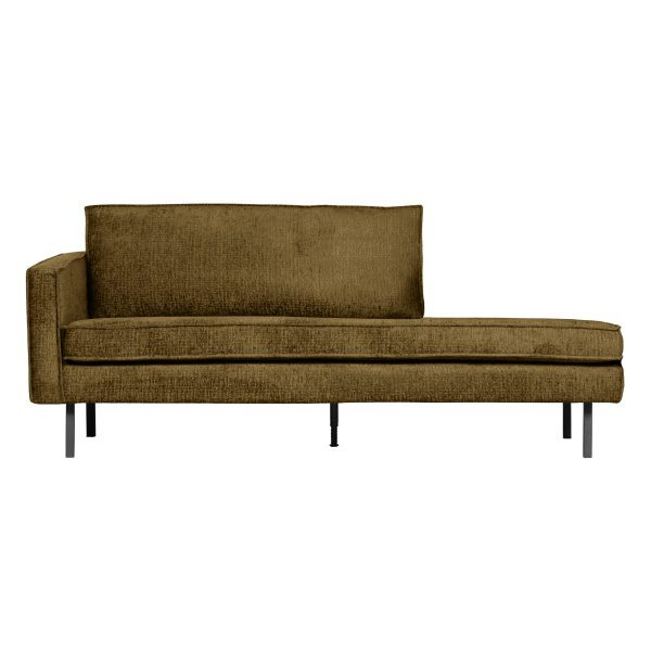 Rodeo Daybed Left Structure Velvet Brass