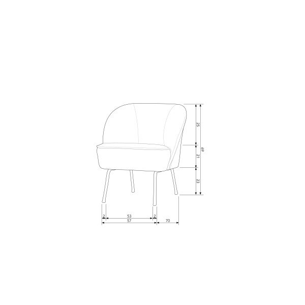 Vogue Fauteuil Geweven Stof Zand