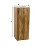 Bloemenzuil bole 85 cm / Massief gerecycled teakhout