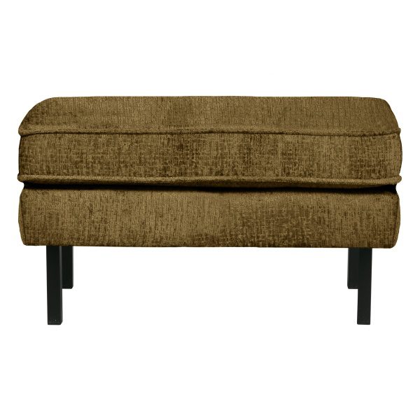 Rodeo Hocker Op Poten Structure Velvet Brass