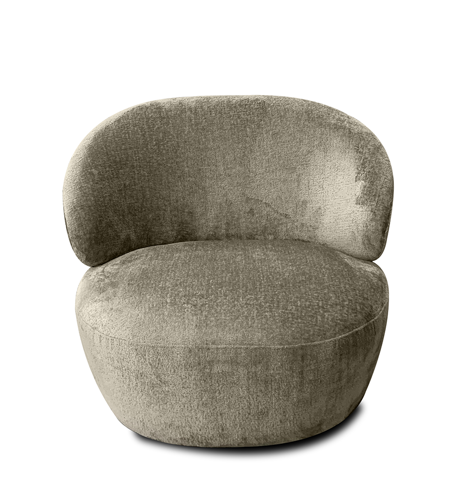 Fauteuil Toon Structure Velvet Naturel