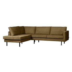 Rodeo Hoekbank Links Structure Velvet Brass