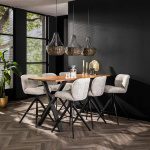 Barstoel comfort draaibaar VPE2 / Boucle zilverkleurig