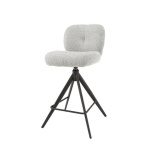 Barstoel comfort draaibaar VPE2 / Boucle zilverkleurig