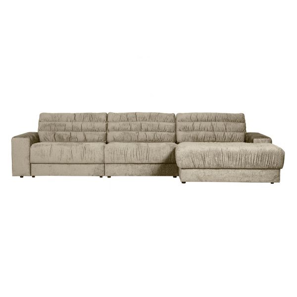 Date Chaise Longue Rechts Structure Velvet Wheatfield
