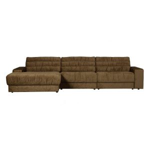 Date Chaise Longue Links Structure Velvet Brass
