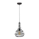 Hanglamp 1x 25 kegel spinn / Zwart