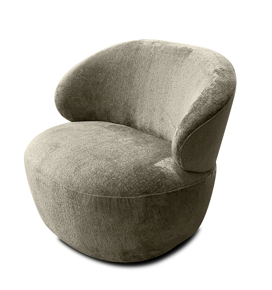 Fauteuil Toon Structure Velvet Naturel