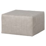 Patchwork Poef Leerlook Naturel