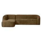 Sloping Hoekbank Links Structure Velvet Brass