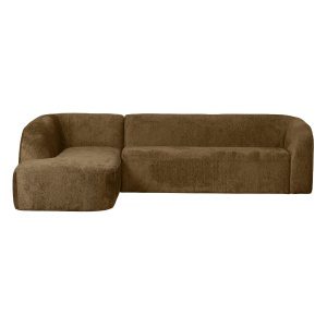 Sloping Hoekbank Links Structure Velvet Brass