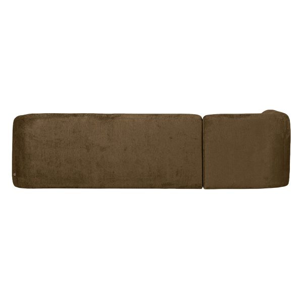 Sloping Hoekbank Links Structure Velvet Brass