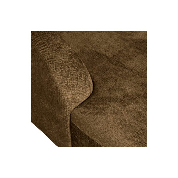 Sloping Hoekbank Links Structure Velvet Brass