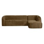 Sloping Hoekbank Rechts Structure Velvet Brass