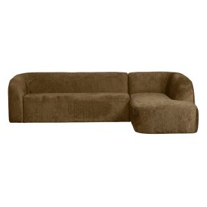 Sloping Hoekbank Rechts Structure Velvet Brass
