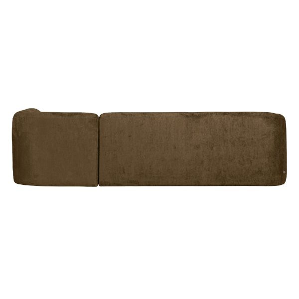 Sloping Hoekbank Rechts Structure Velvet Brass