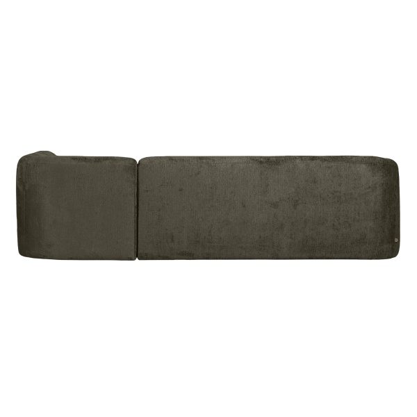 Sloping Hoekbank Rechts Structure Velvet Frost