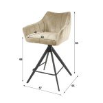 Barstoel cinema draaibaar VPE2 / Champagne velours