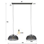 Hanglamp 2L 45 maze / Artic zwart