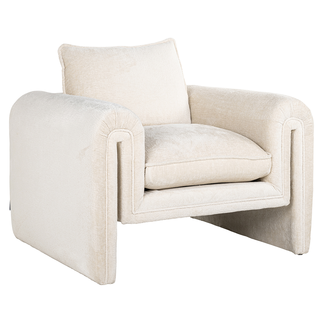 Fauteuil Sandro white chenille (Bergen 900 white chenille)