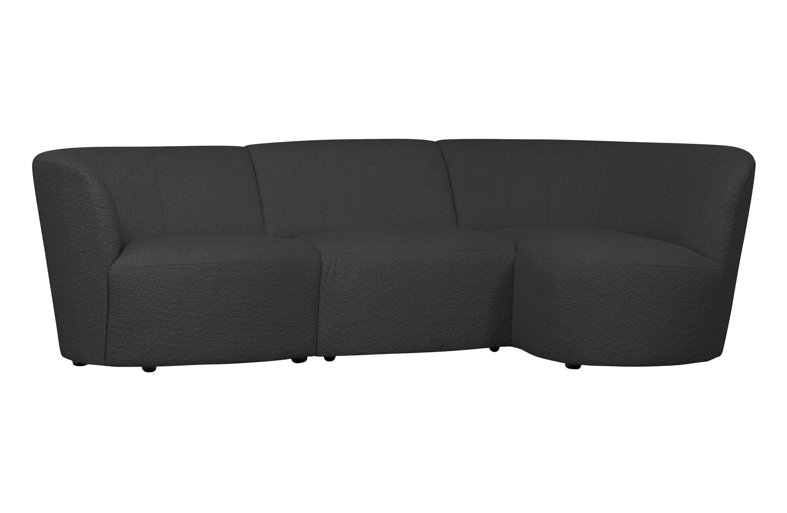 Coco 3-zits Ronding Rechts BouclÉ Donkergrijs