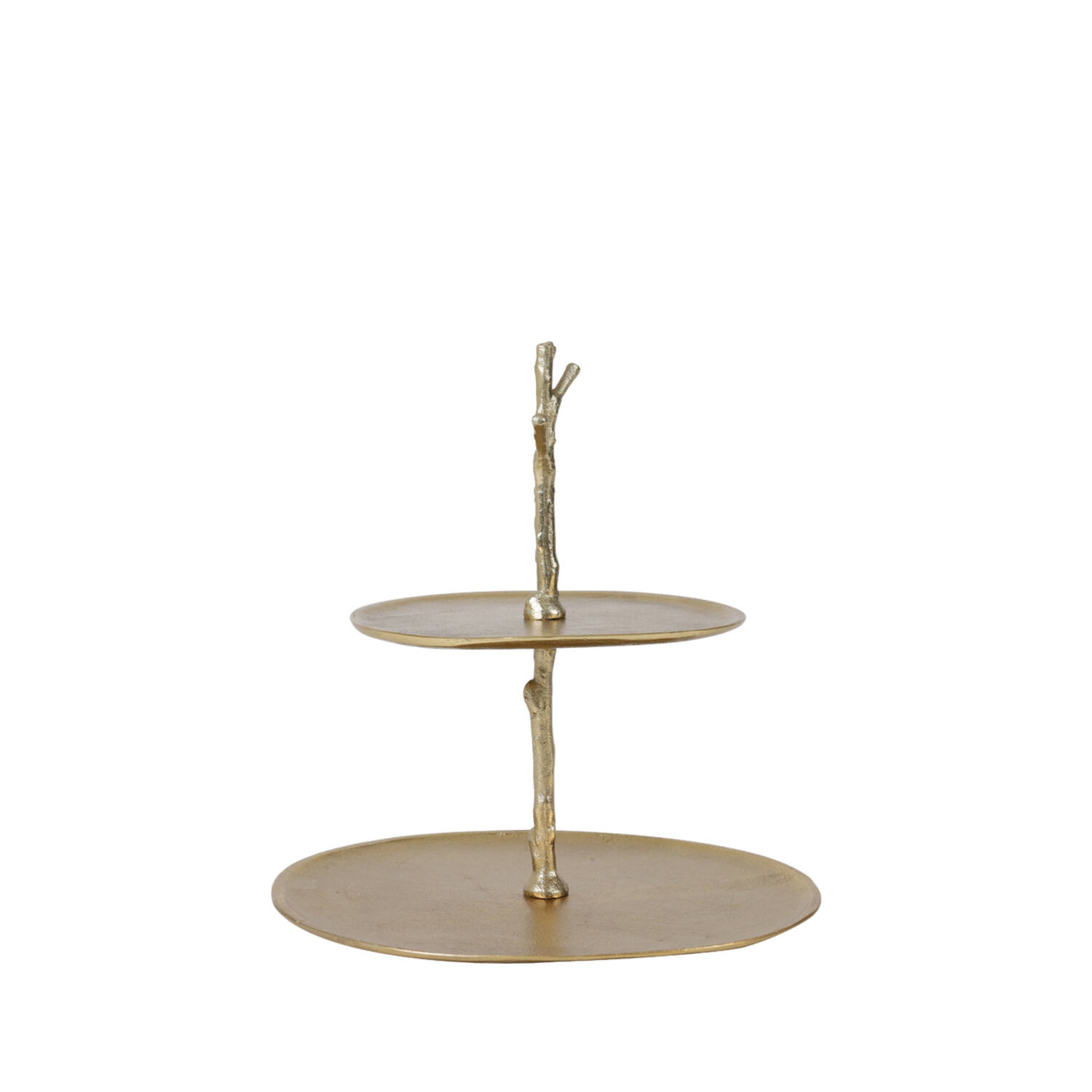 Etagere 2 laags TRESA goud 30,5x27,5x31 cm