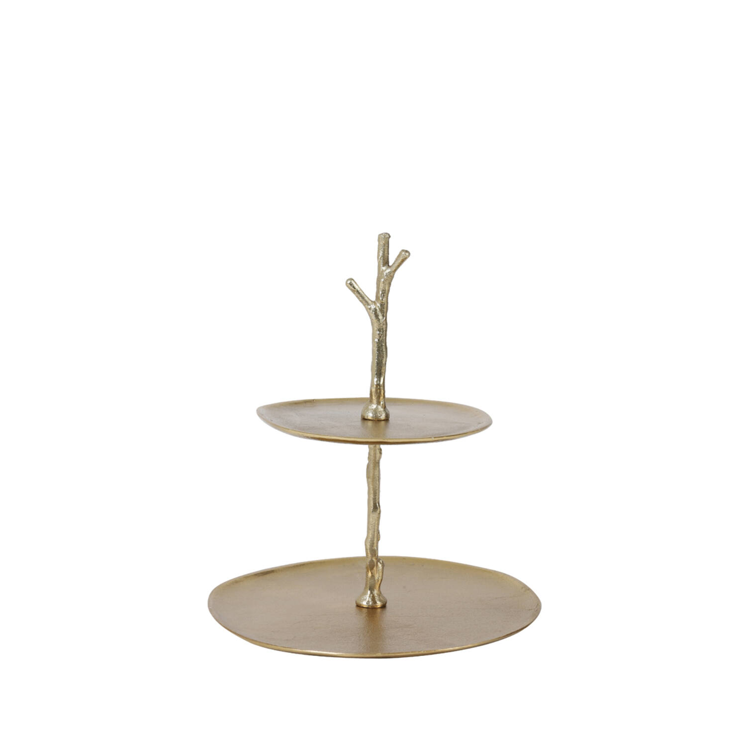 Etagere 2 laags TRESA goud 30,5x27,5x31 cm