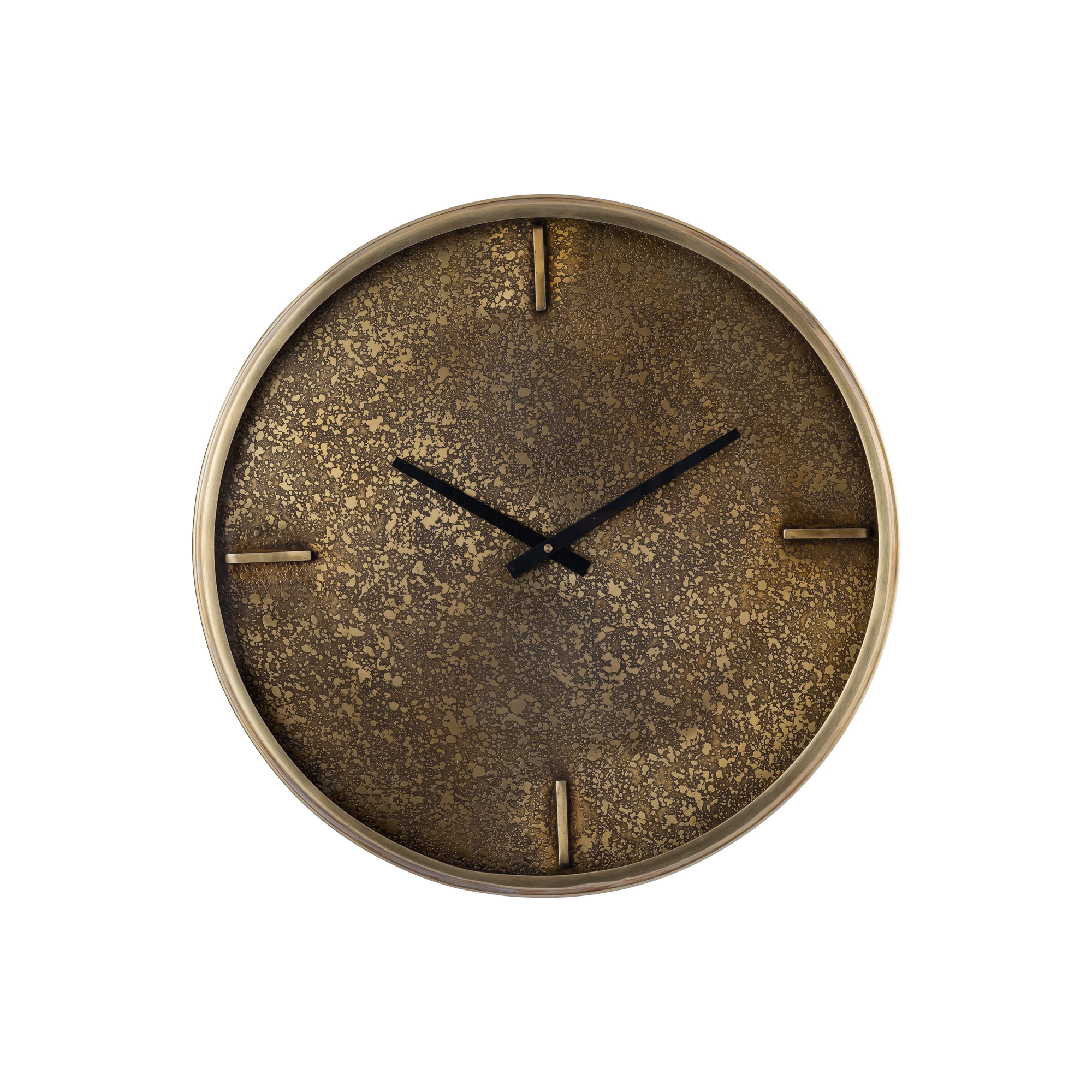 Klok Taylor Brass iron round clock with print S