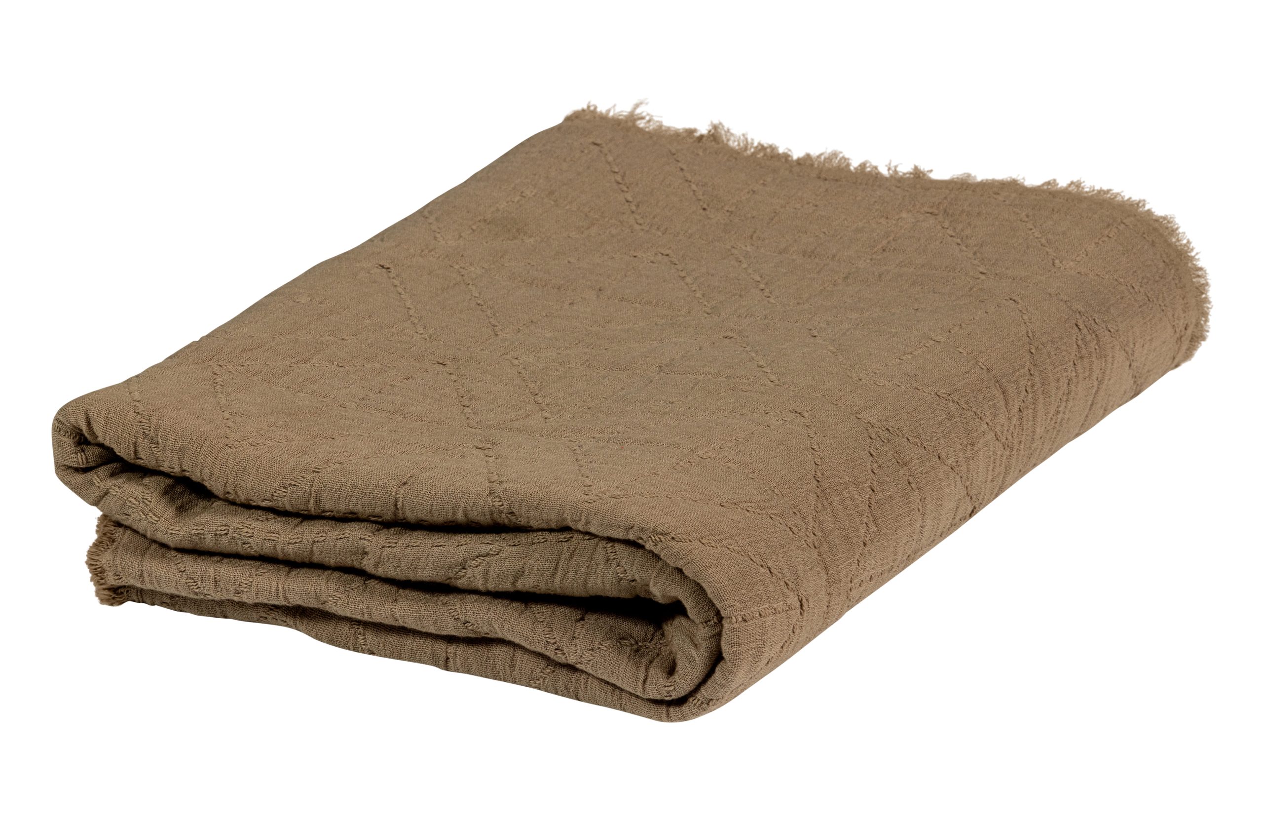 Jaydi Plaid 3-laags Katoen Met Ruit Leem 130x170cm