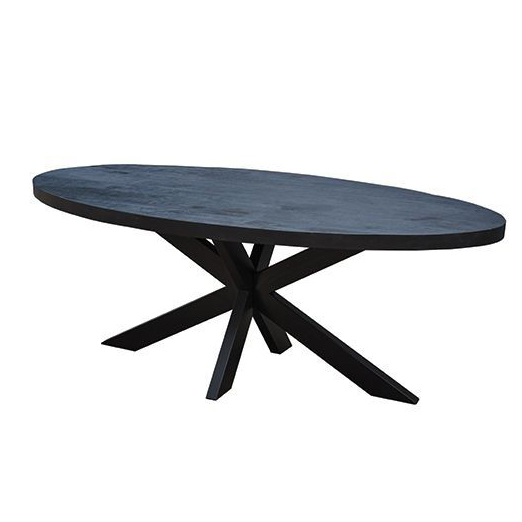 Eettafel Back To Black IV Ovaal 160