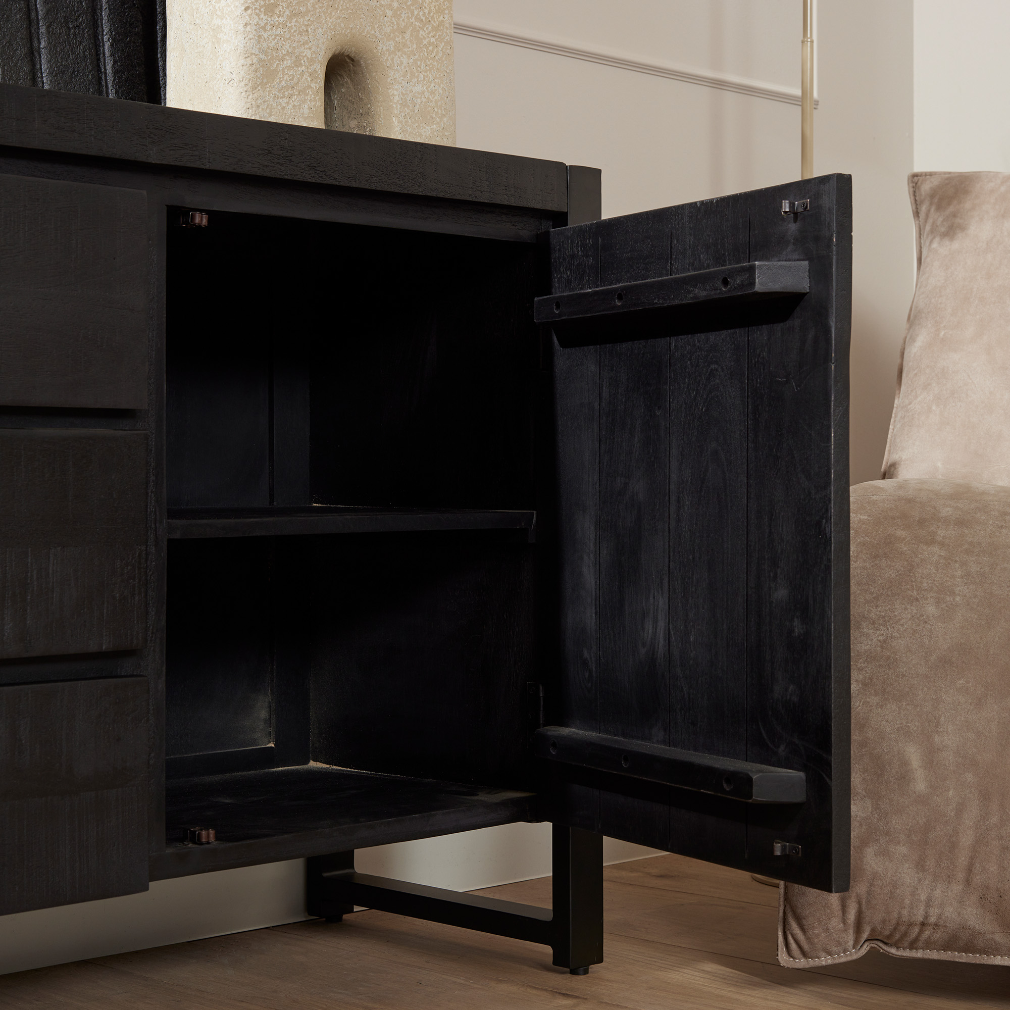 Dressoir Boaz Black 160 cm