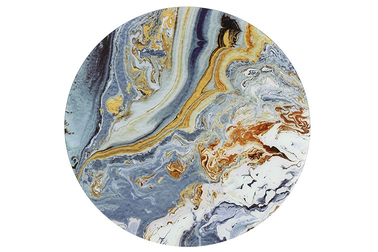 Schilderij rond Marble L 75cm