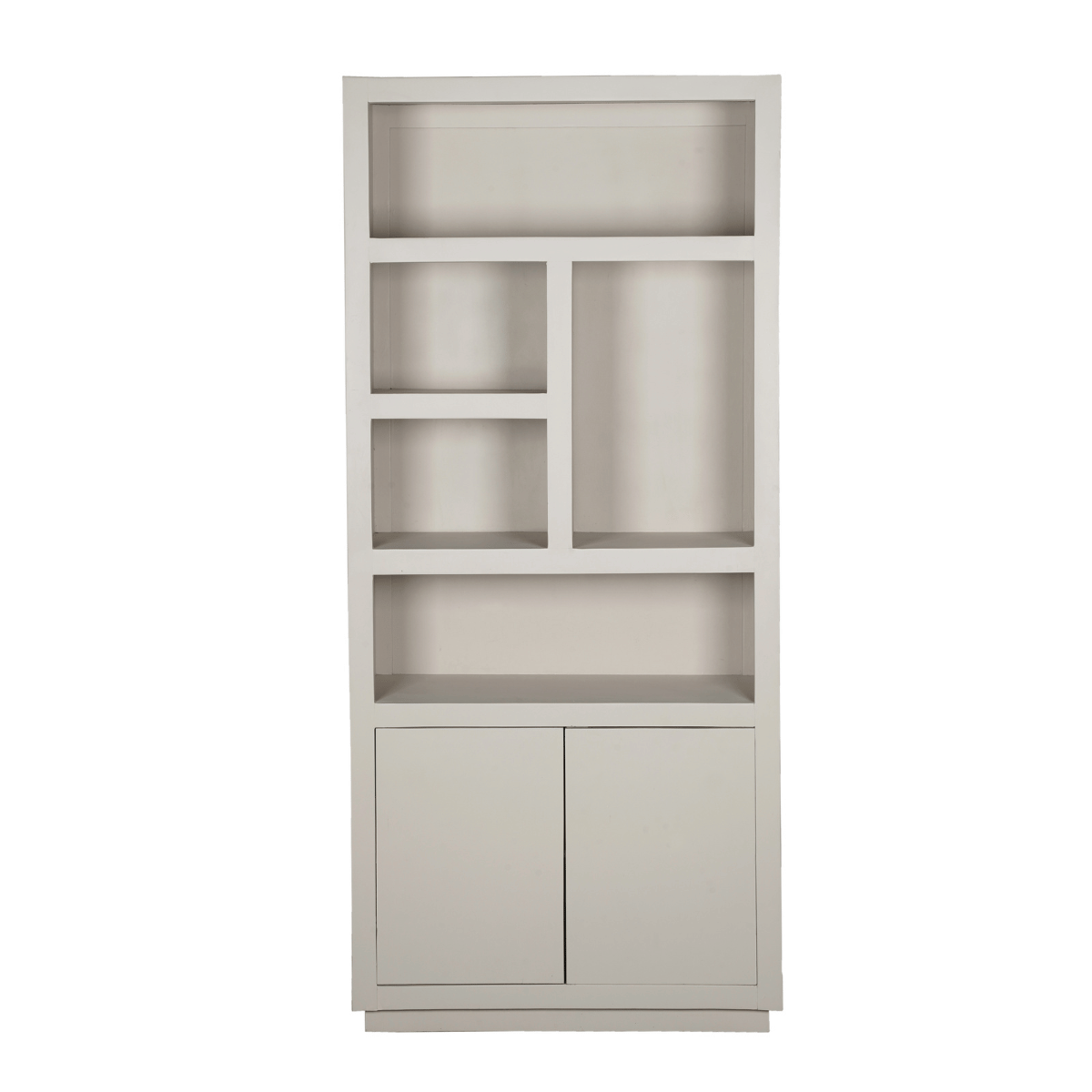 COSTWAY Hoge Boekenkast met Deuren en Open Vakken - 180 cm
