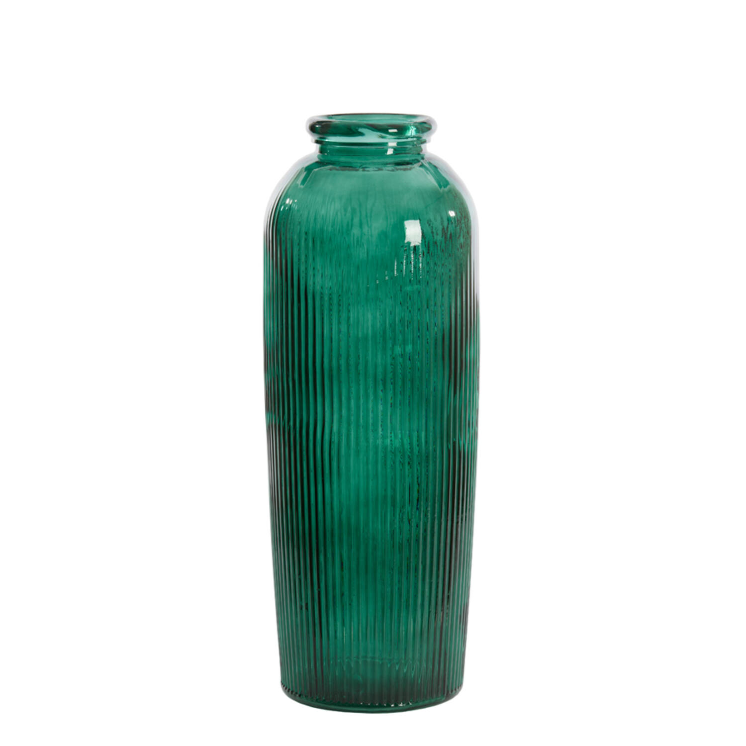 Vaas Ø30x70 cm CAMPOS glas donker groen