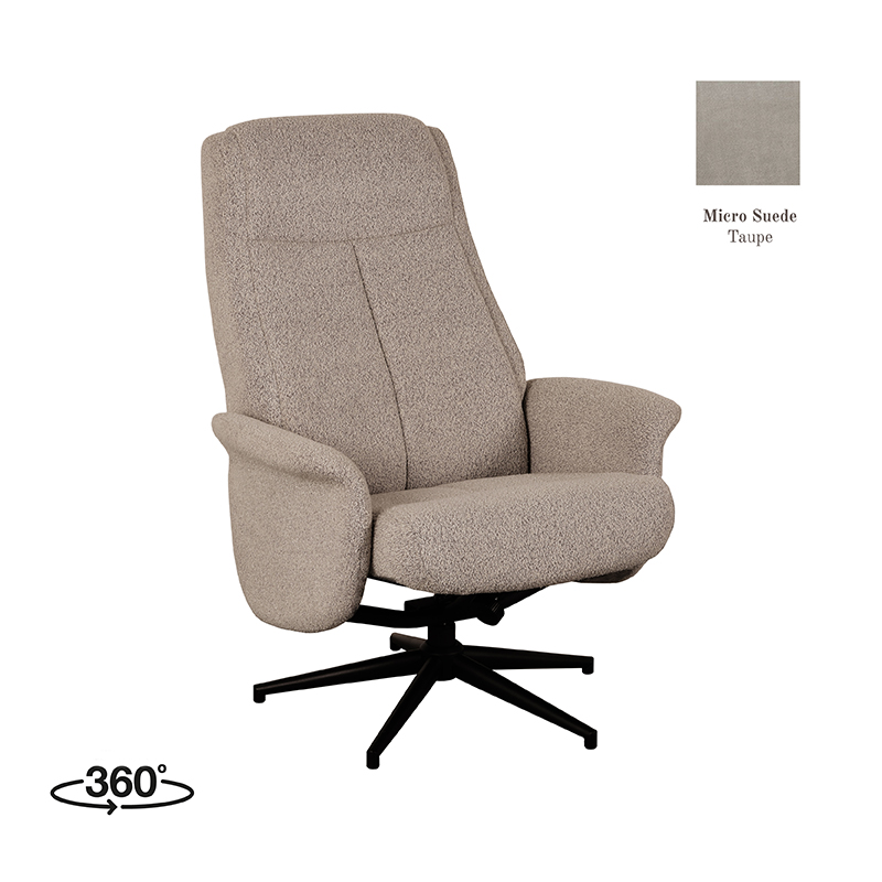 Fauteuil Bergen - Taupe - Micro Suede