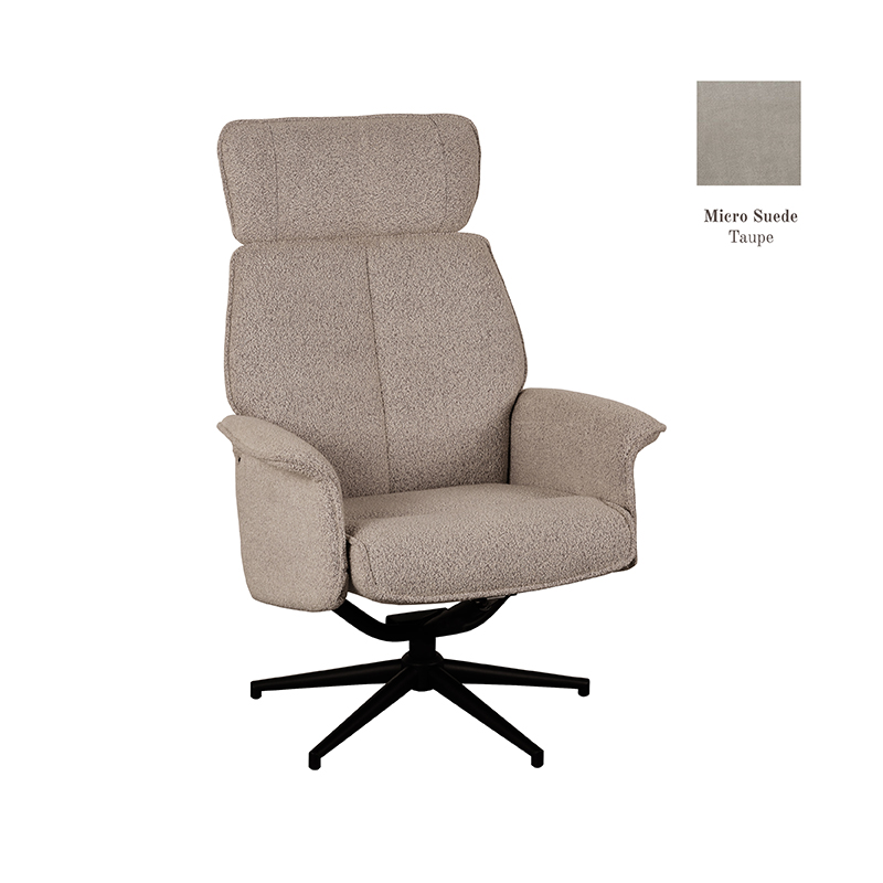Fauteuil Verdal - Taupe - Micro Suede