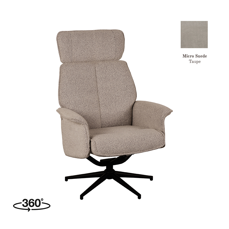 Fauteuil Verdal - Taupe - Micro Suede