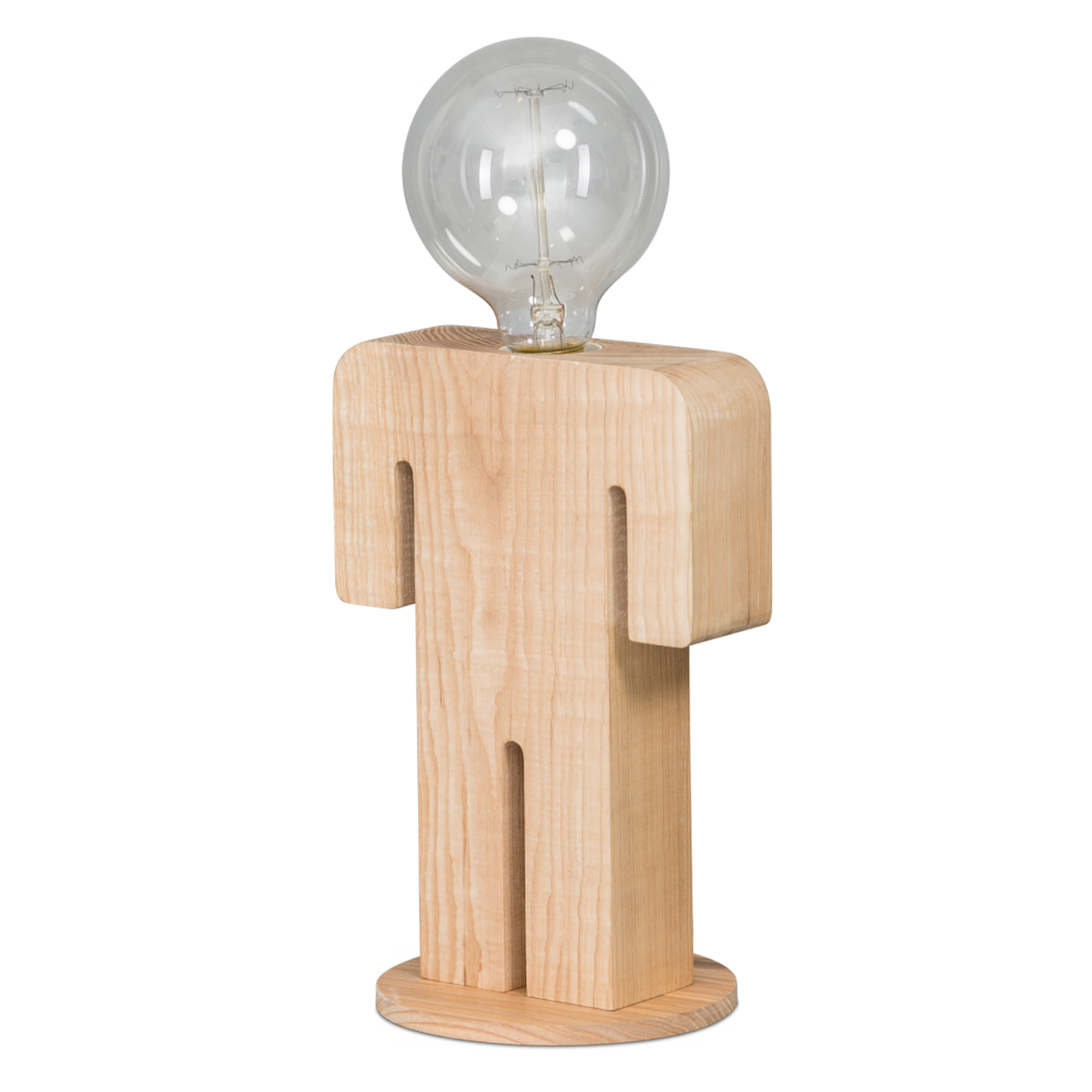 Tafellamp Adam Wood Man 24cm 1x E27 Hout